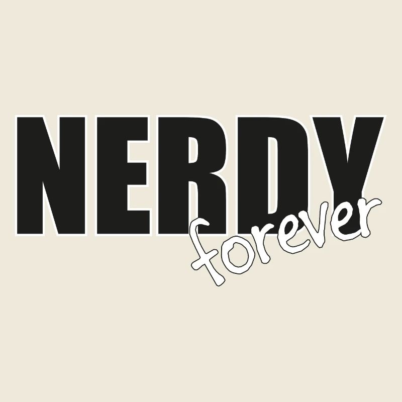 NERDY forever - Logo Noir/Blanc