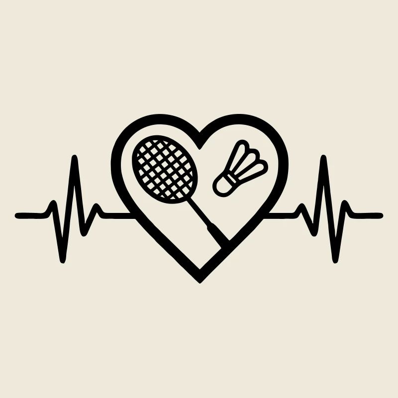 Herz + Badminton – Badminton Leidenschaft