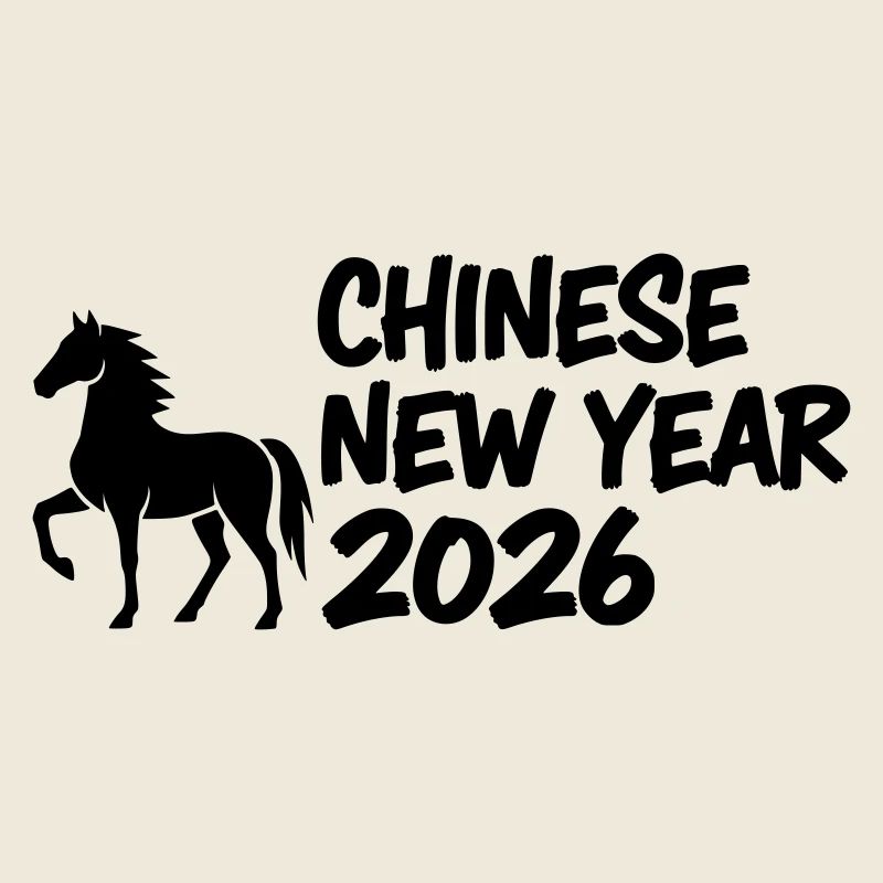 Année du Cheval Lettrage