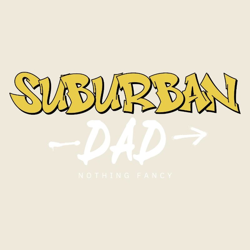 Suburban Dad, Yellow Graffiti Art