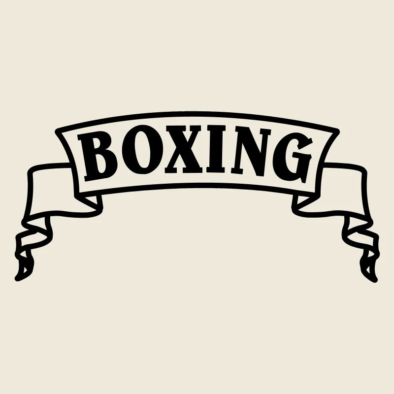 Boxing boxing text in pennant or banner