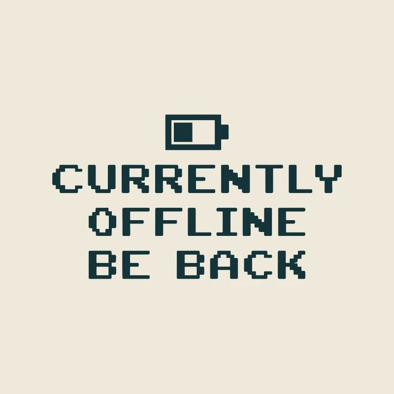 Currently Offline Be Back Akku leer