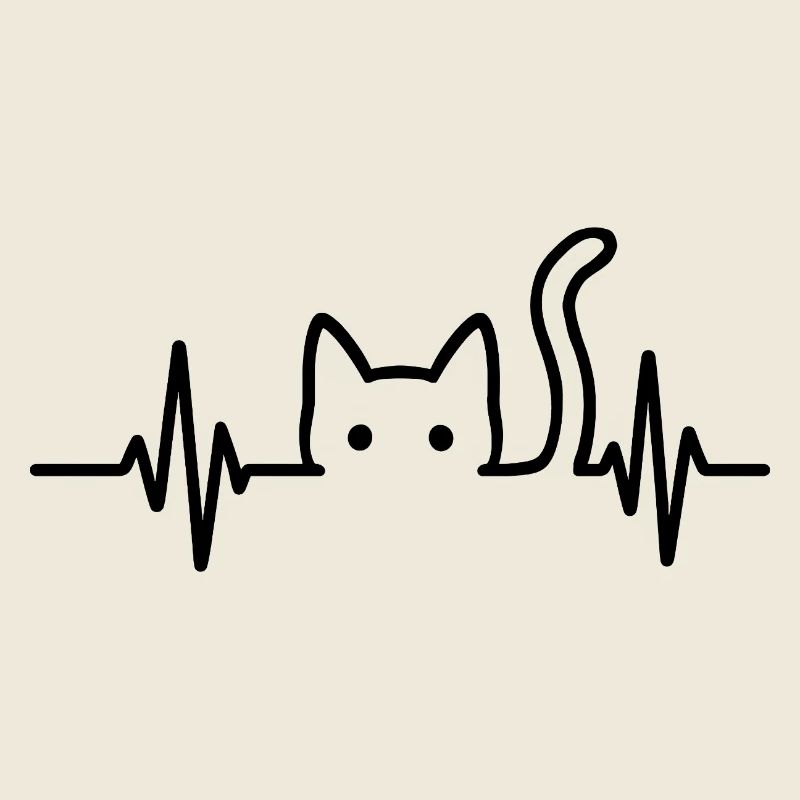 Cat Heartbeat Cat Lover Gift Idea