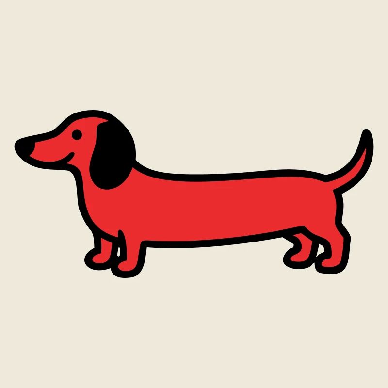 Vecteur de profil teckel de chien de chasse