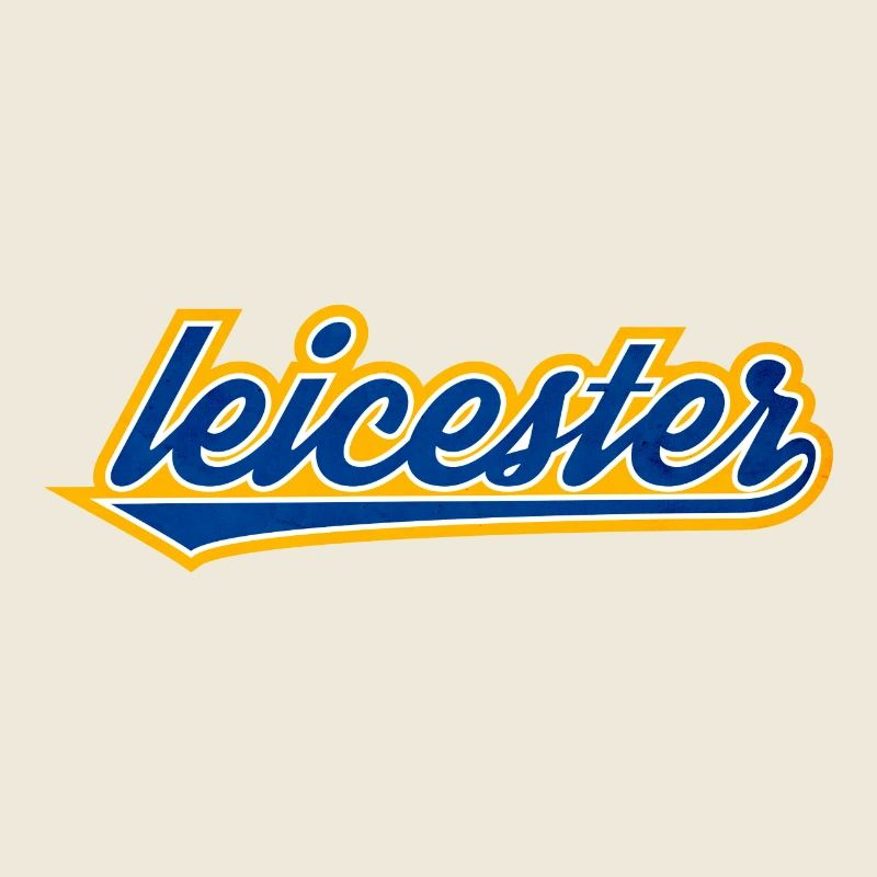 Leicester Script Swoosh on clothing