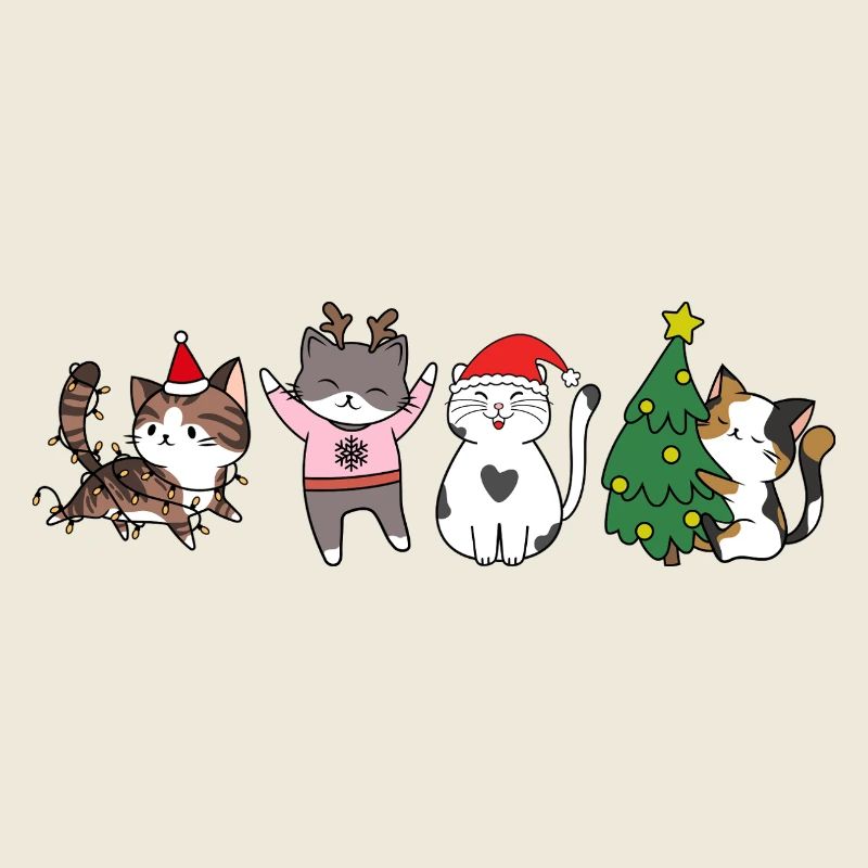 Katze in Weihnachten