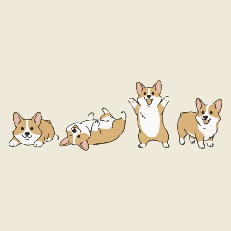 Corgi Parade Happy Dogs
