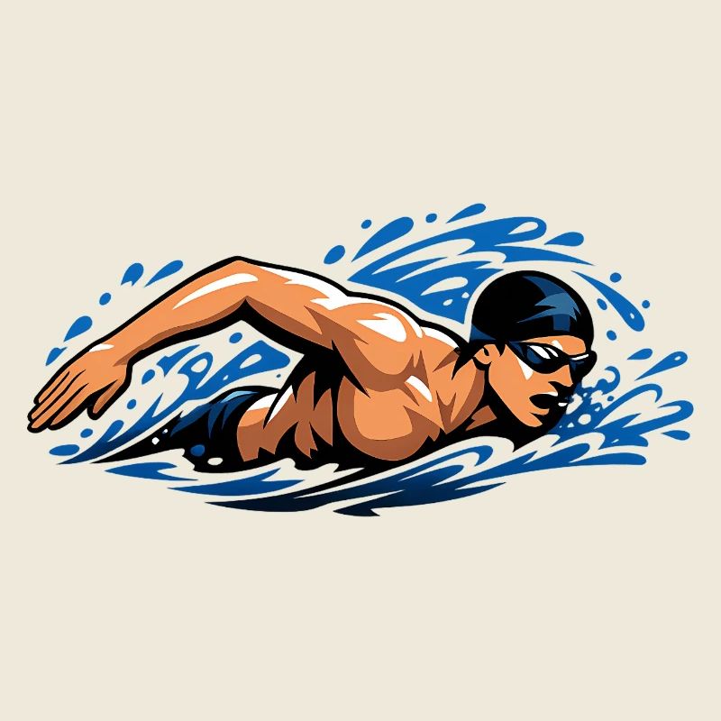 Freestyle Swimmer Dynamic Water