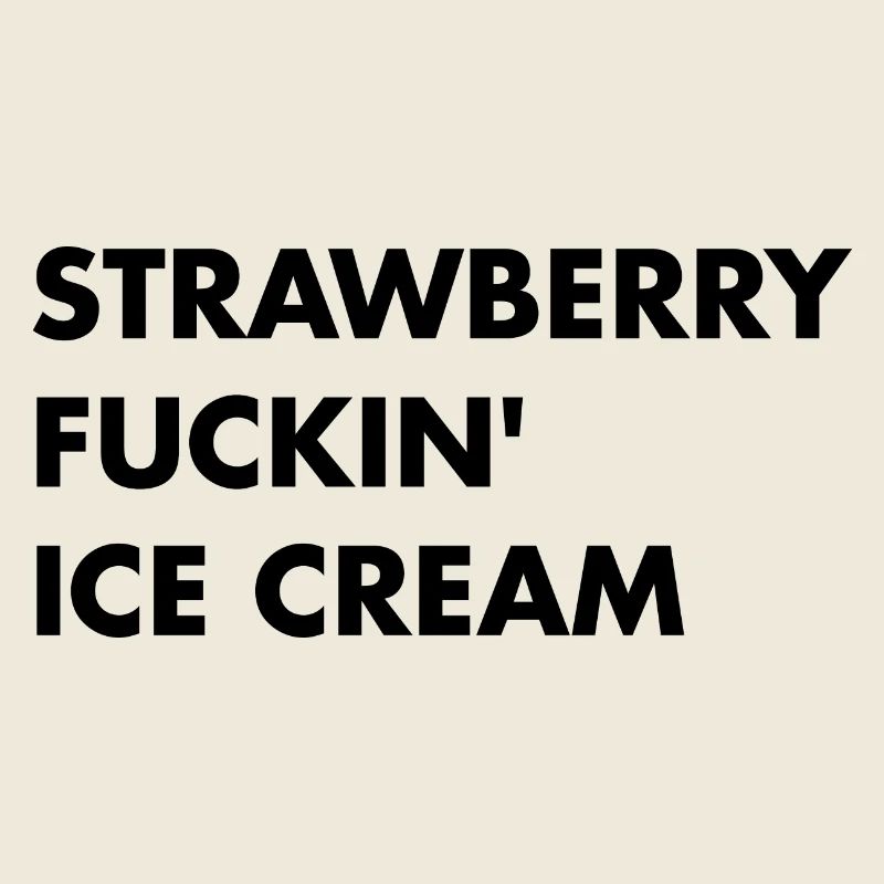 Strawberry Cream - Black Lettering