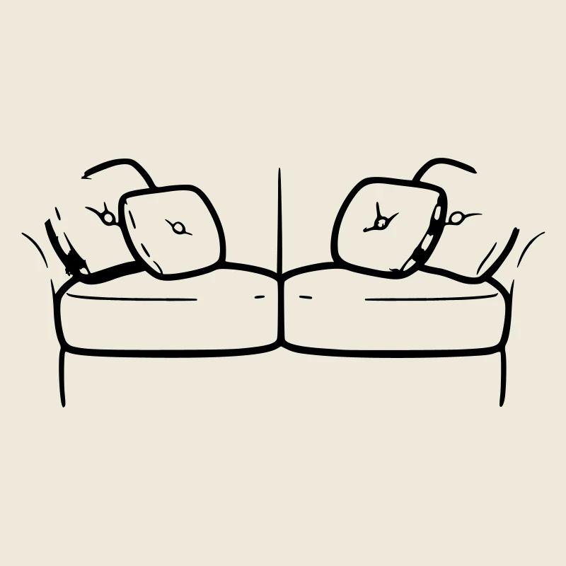 Sofa Couch Silhouette Chill Vektor