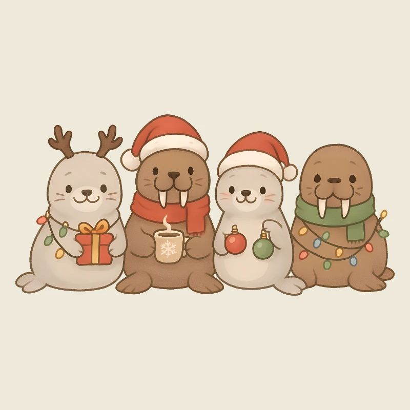 Phoques et morses Enfants Garçons Filles Noël