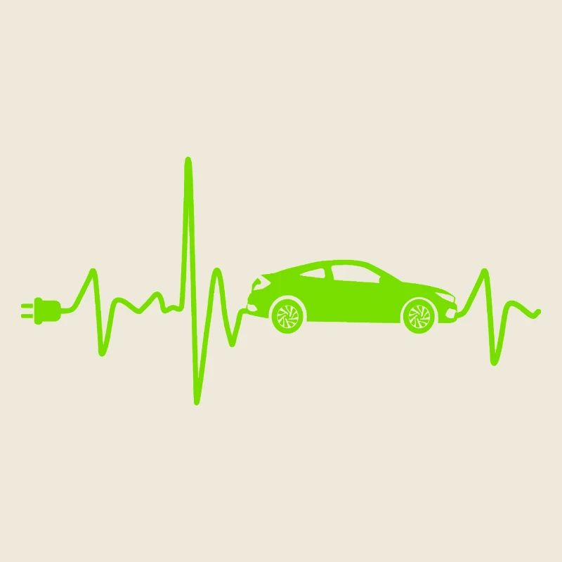 Electric car with Heartbeat Eauto retro E-car