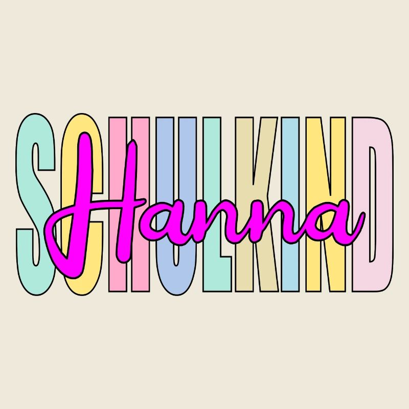 SCHULKIND MÄDCHEN - SCHRIFTZUG NAME HANNA