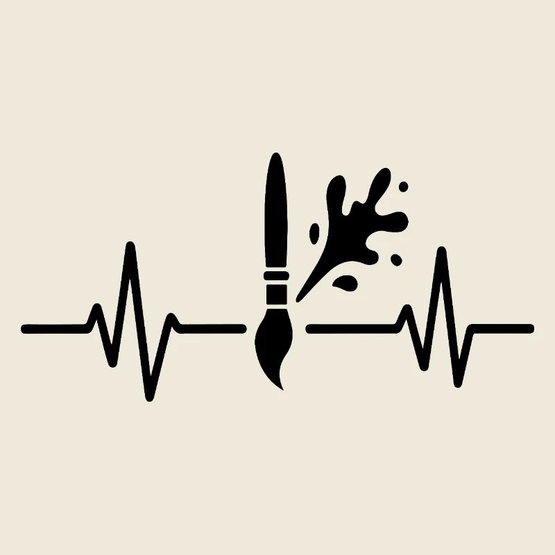 Rouleau à peinture Heartbeat Line DIY Painter Design