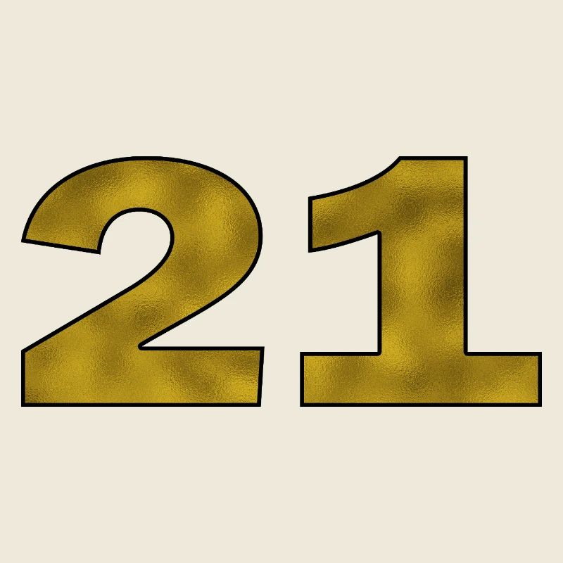 21 Gold Geburtstag