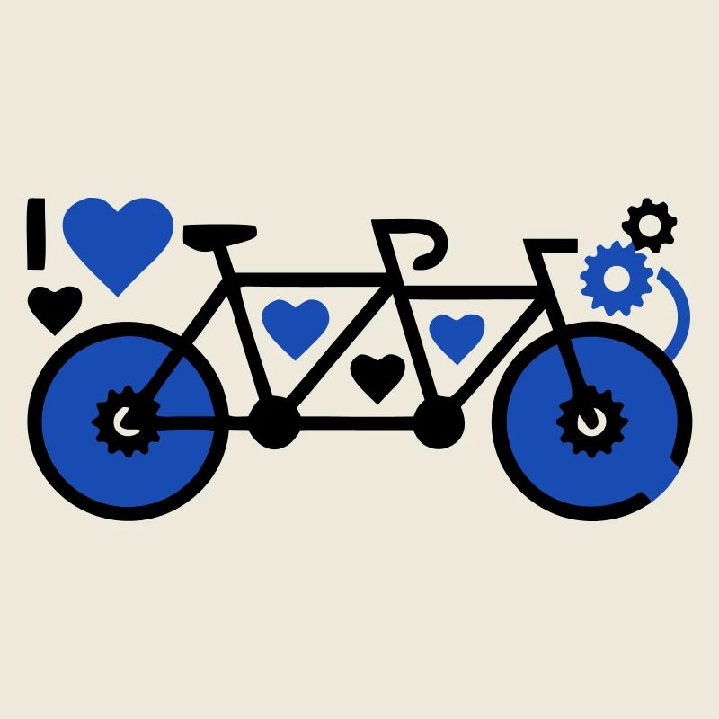 Romantisches Tandem Herzen Liebe