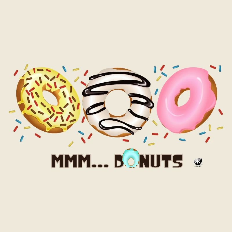 Illustration de Donuts glacés avec des vermicelles