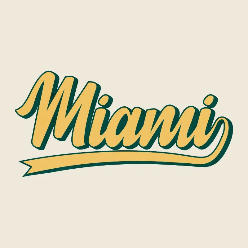 Miami Retro Schrift Flair