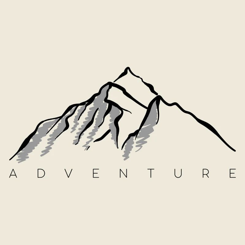 Silhouette de montagne grise