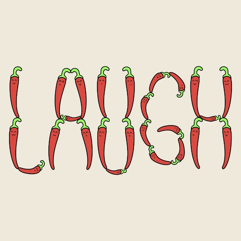 Chilischoten Lachen