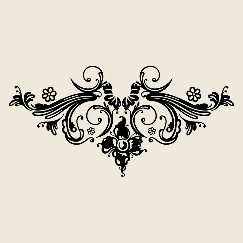 Filigrane Blumenranke, Barock Style.