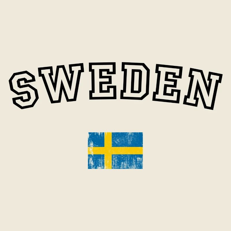 Swedish Flag Cross on Blue