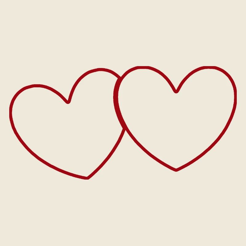 2 rote Herzen Herz Geschenk Valentinstag