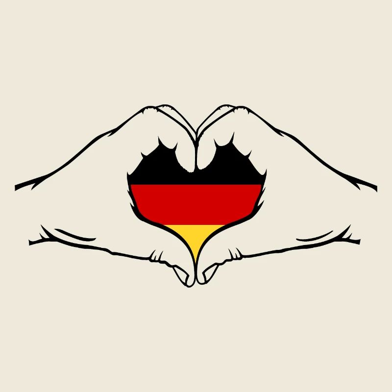 Germany Flag Hands Heart Shape