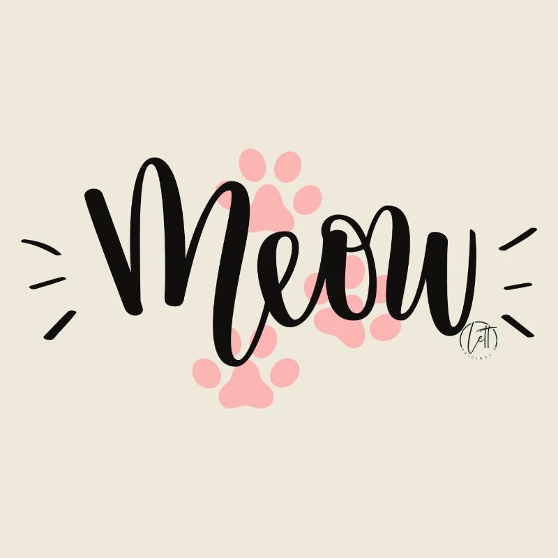 "Meow"-Katzenpfoten-Design