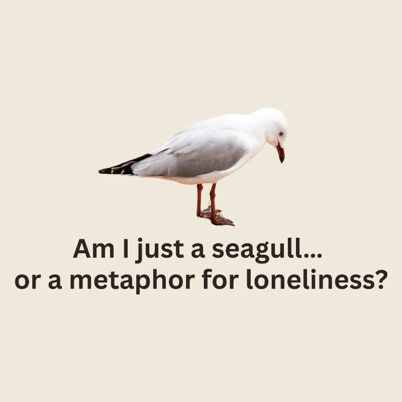 Möwe Einsamkeit Reflexion T-Shirt