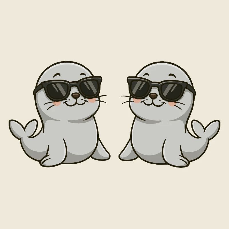 Cool Otter Doppelgänger Illustration