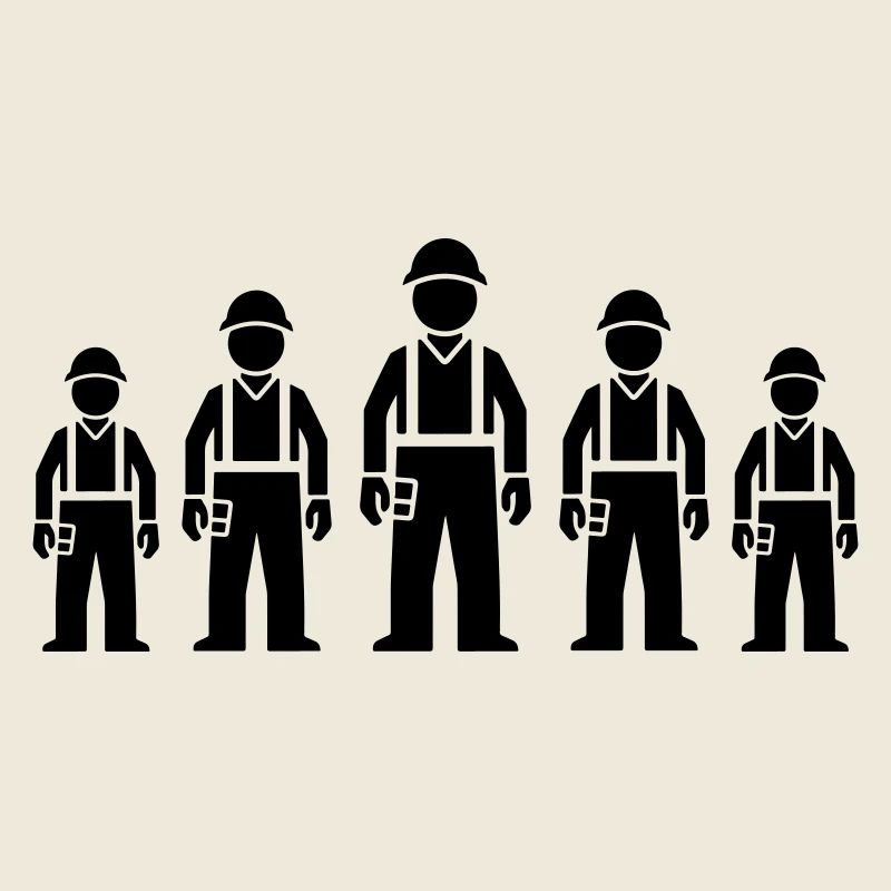 Bauarbeiter Team