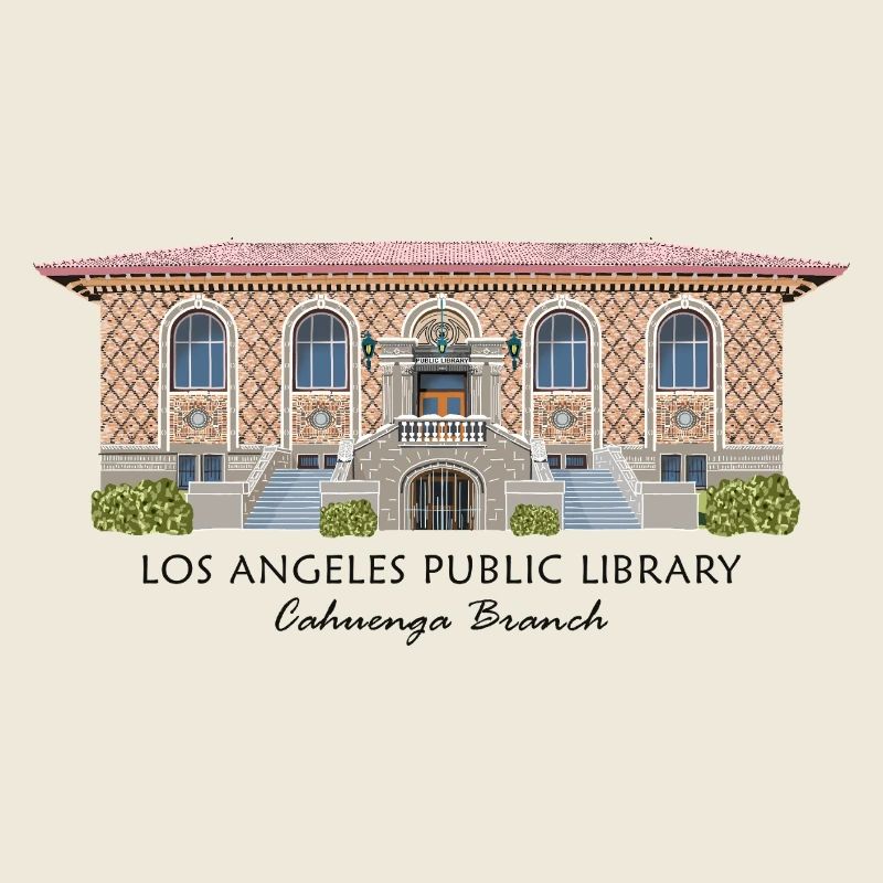 Los Angeles Public Library, hand-drawn