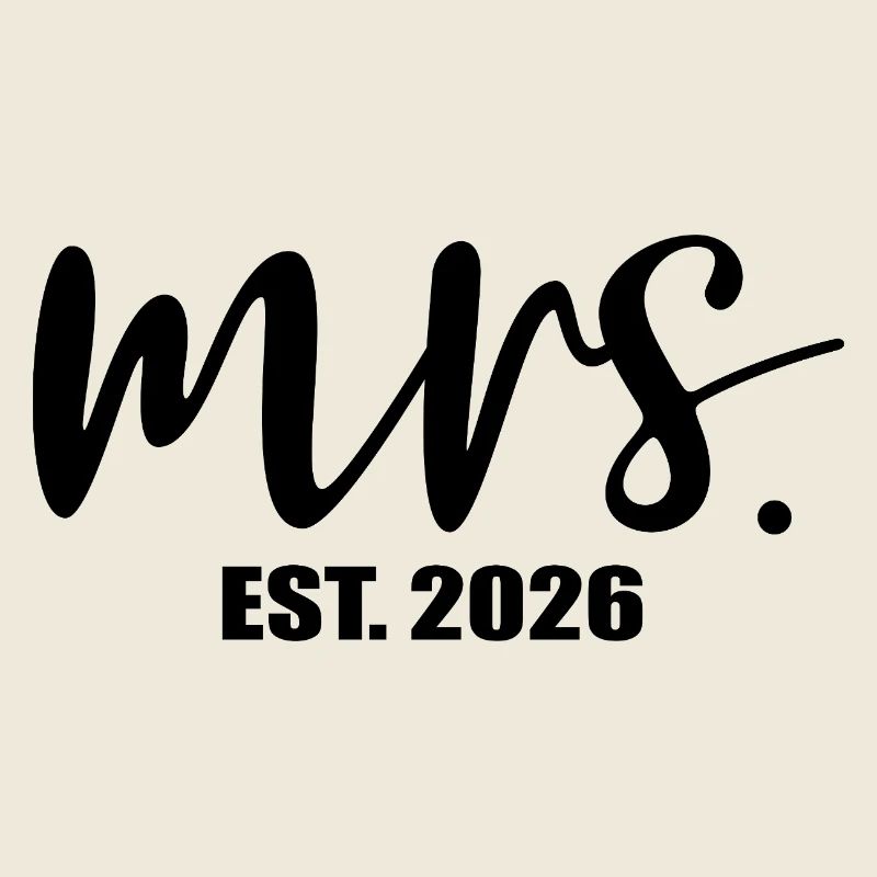 Minimalismus-Braut Mrs. 2026