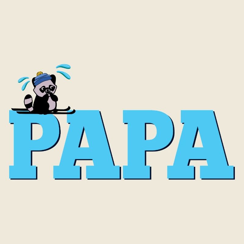 Wintersportler Papa Skifahrer