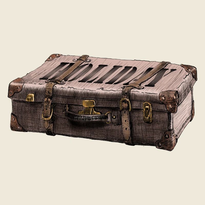 Adventure suitcase with explorer design