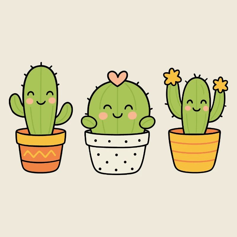 Cutie Cactus Trio