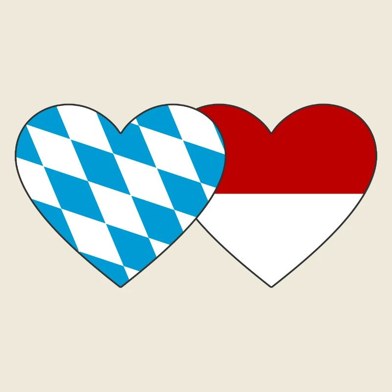Cœur du drapeau du Bayern Monaco