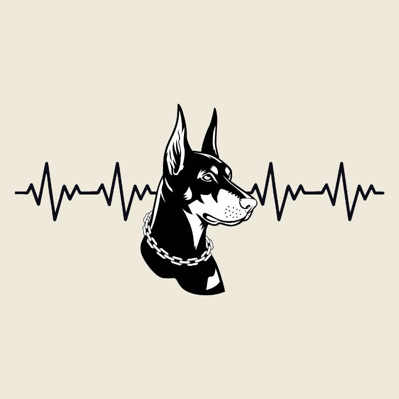 Pulsation de cœur ECG Doberman