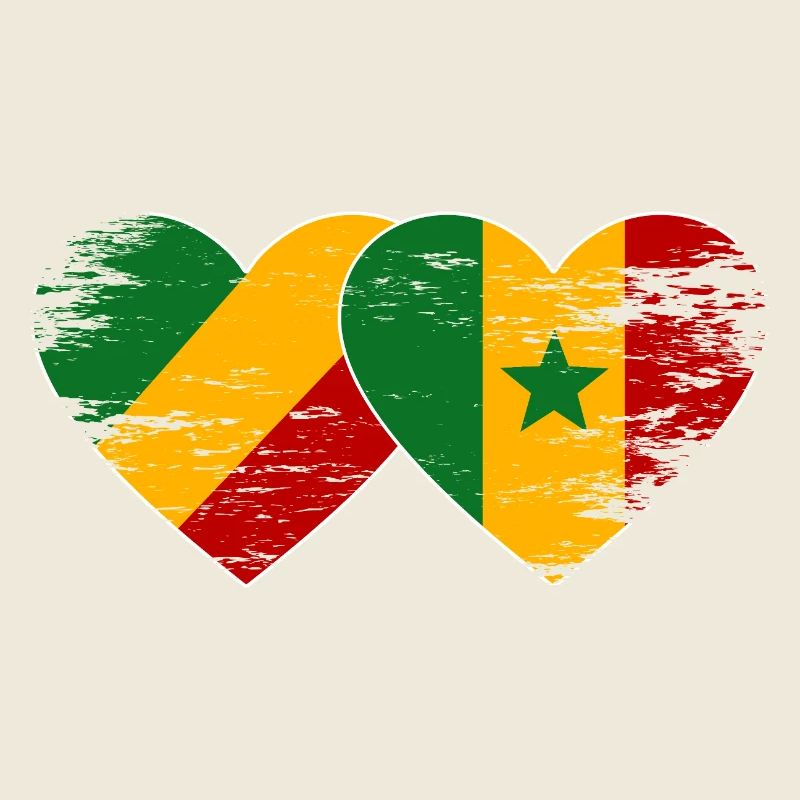 Kongo Senegal Flagge used