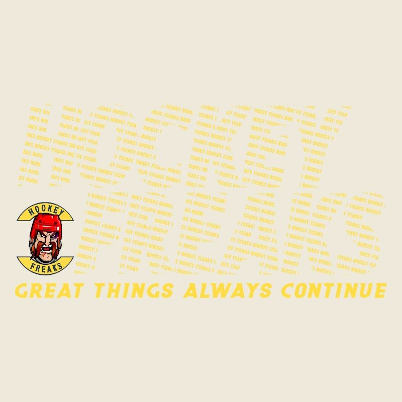 Hockey Freaks Distressed Striped Text