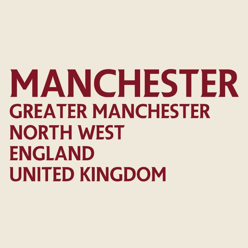 Manchester Name Stack Typografie