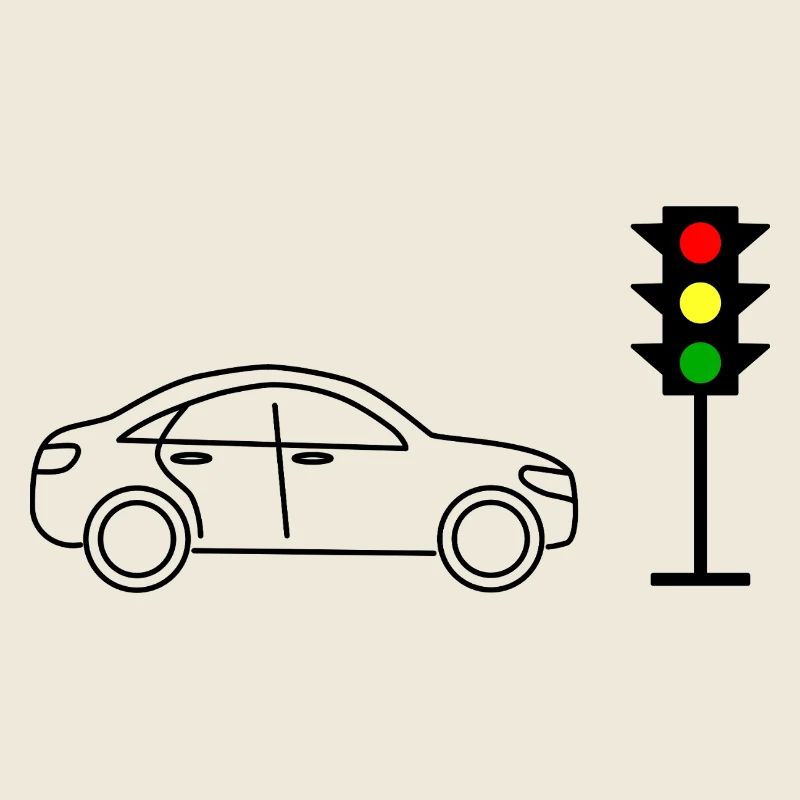 Ampel mit Auto
