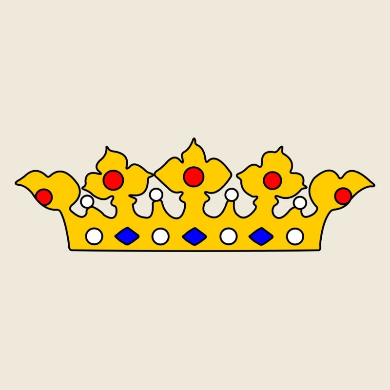 Goldene Krone mit Perlen