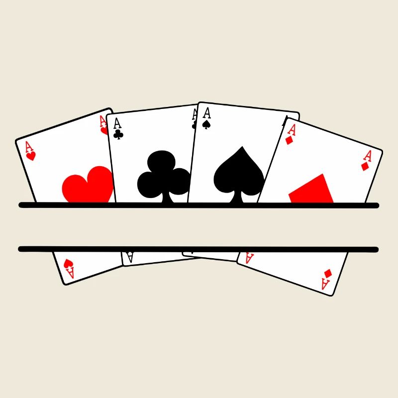 Textbanner mit vier Assen