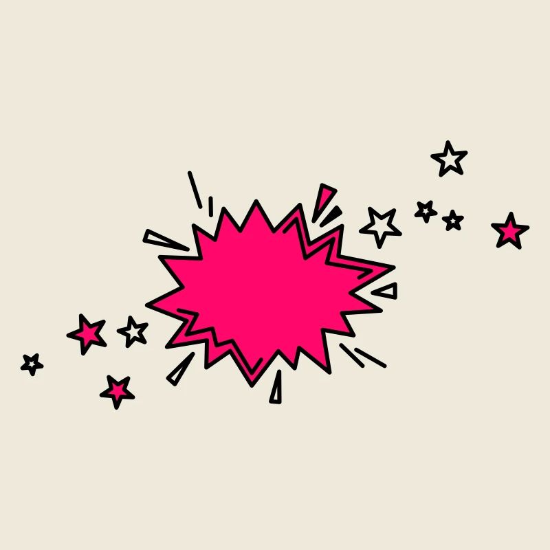 Élément de bande dessinée en noir et rose