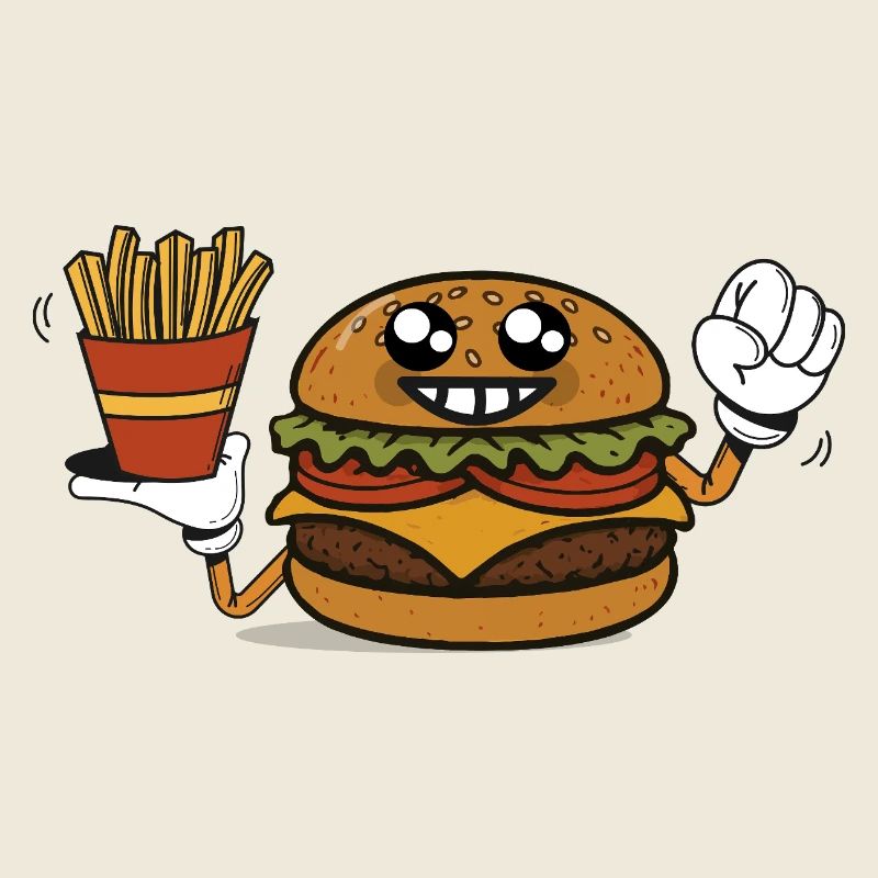 Burger Hero mit Pommes frites