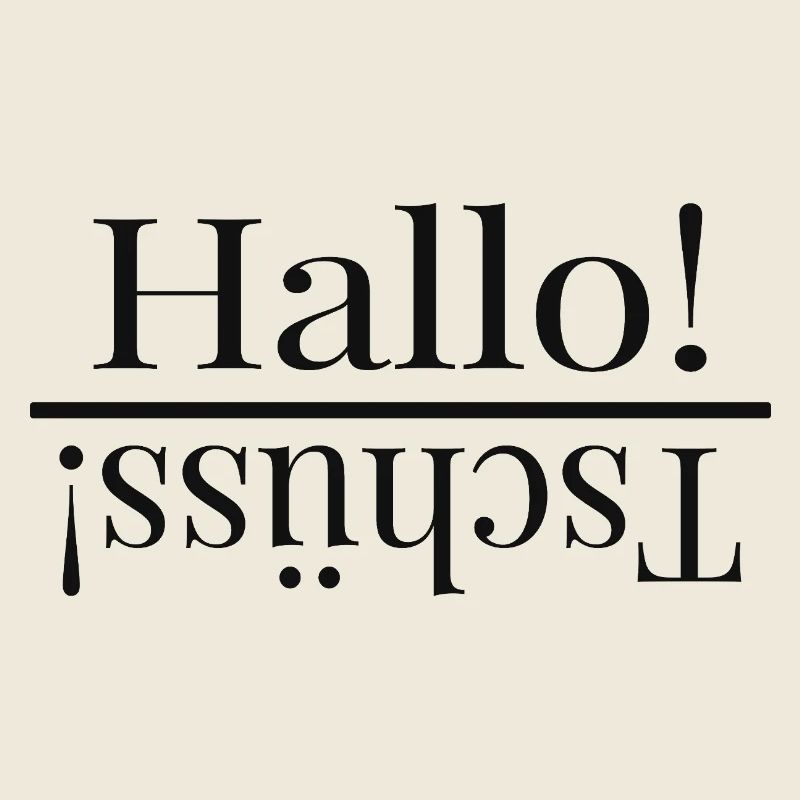 Bonjour – Drôle de conception typographique miroir