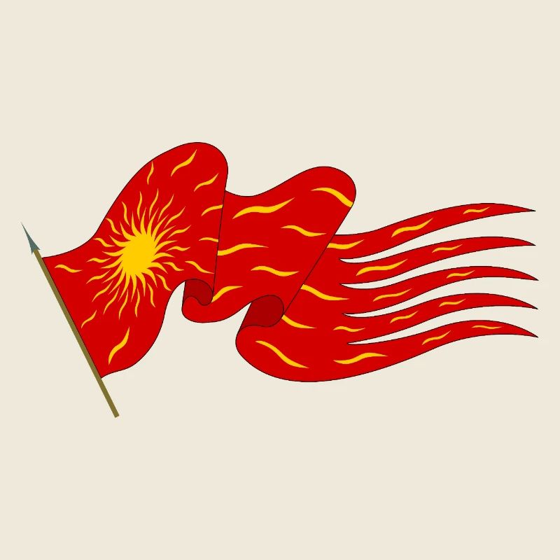Oriflamme - Drapeau Soleil en Feu