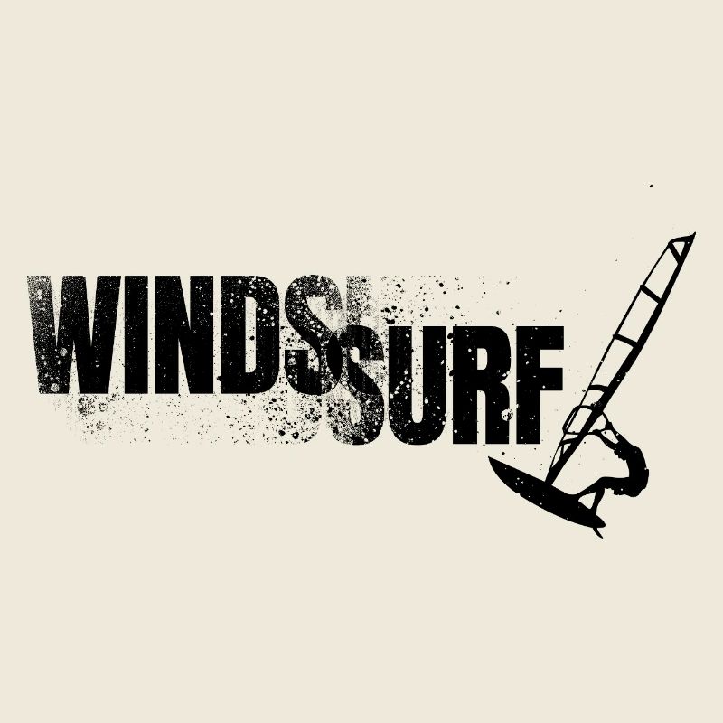 Windsurfer avec lettres